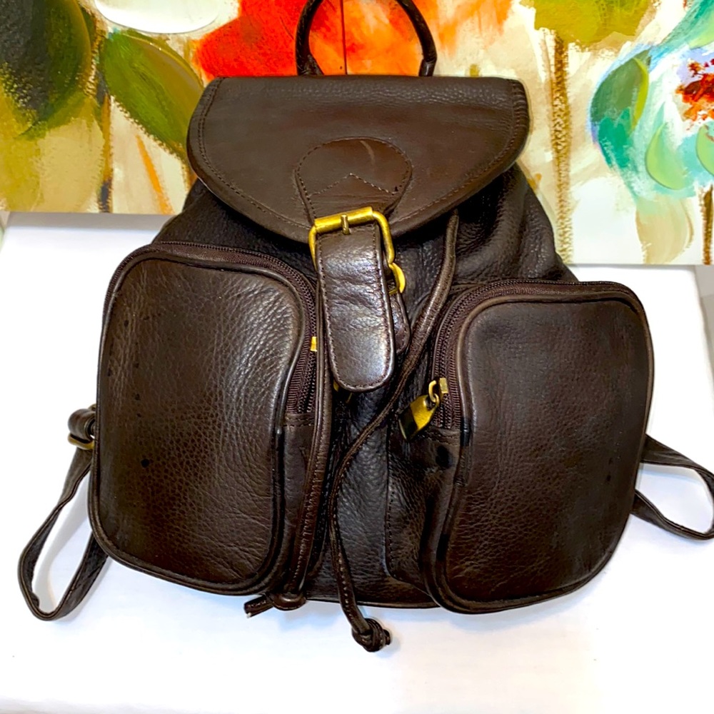 Wilson Like New Genuine Leather Small Backpack